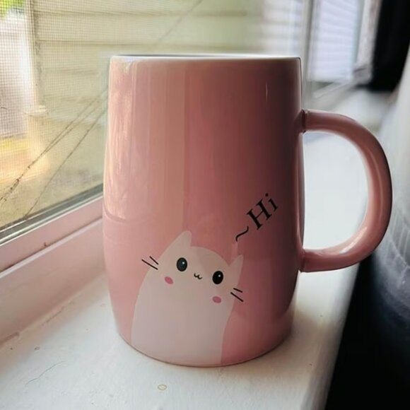 Cute Pink Mug - Kitty picture and taller design - Picture 1 of 2